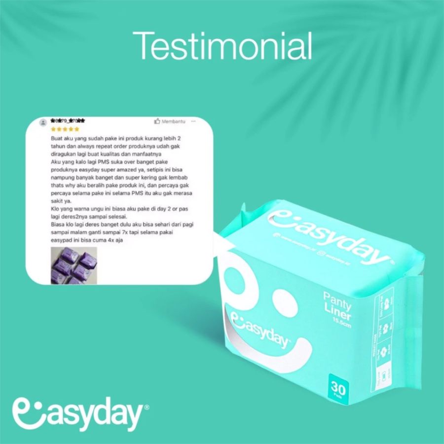 Easyday Pantyliners Non Wing 15,5cm Pembalut Kewanitaan 30pads