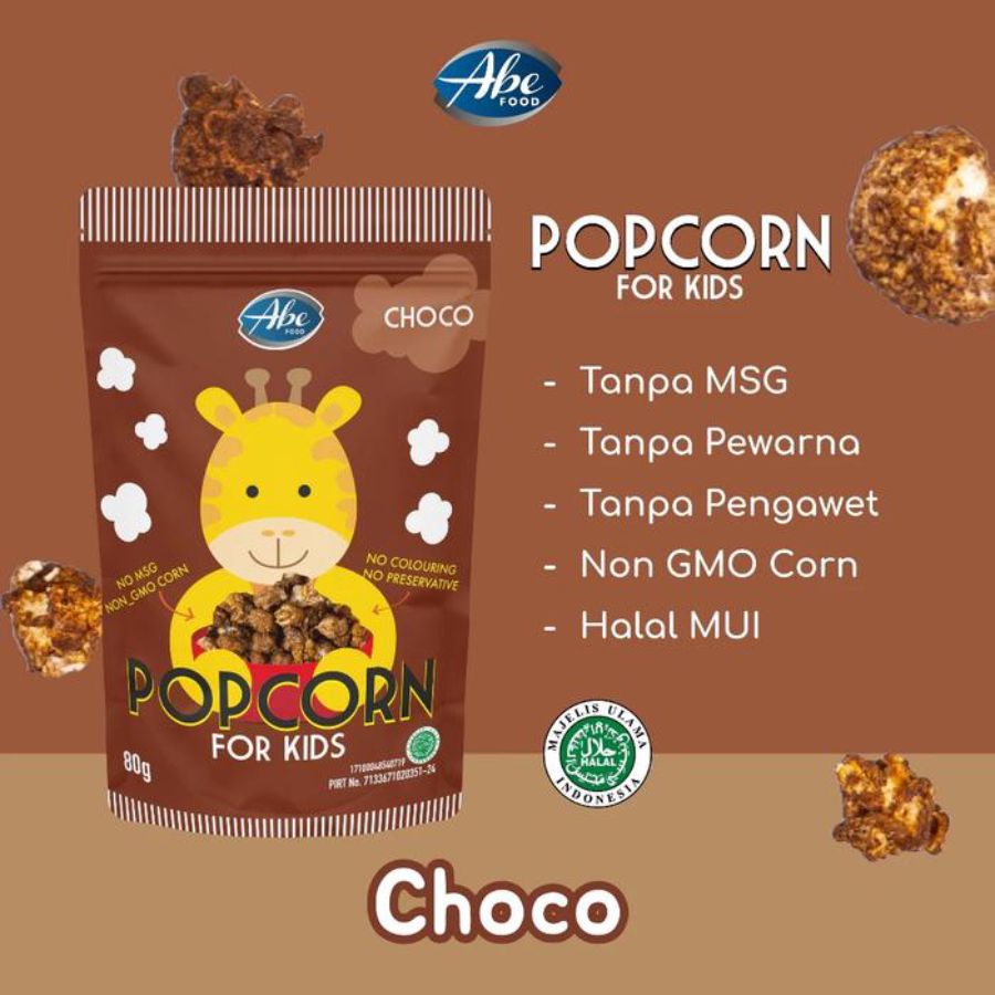 Abe Food Popcorn For Kids Choco 80gram