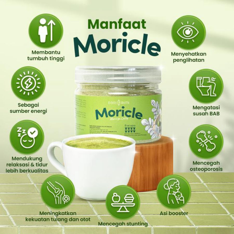 Dari Bumi Moricle Moringa Latte - Minuman Bubuk Kelor 200gram