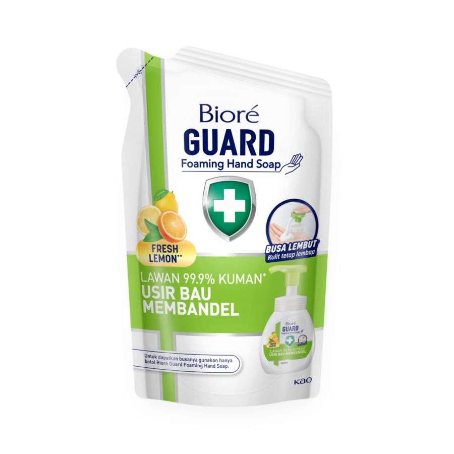 Biore Guard Fresh Lemon Antibacterial Foaming Hand Soap Pouch 250ml