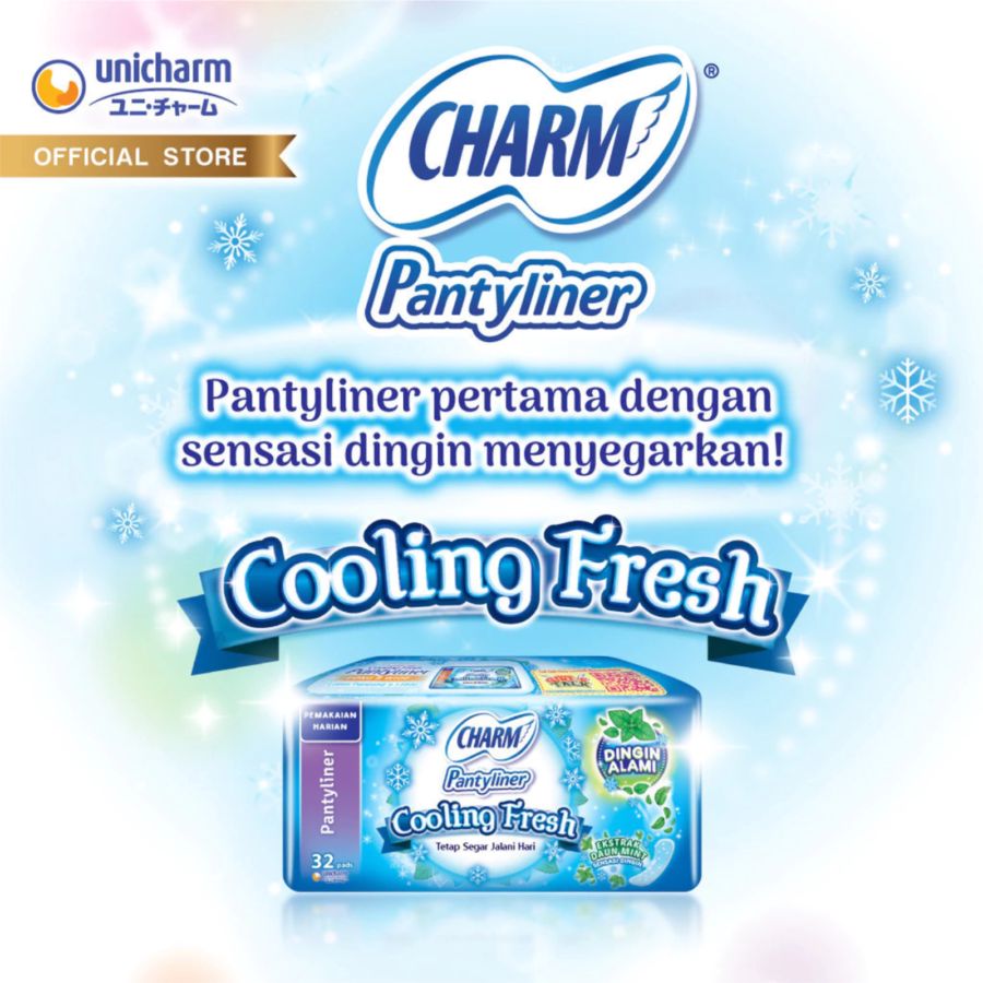 Charm Cooling Fresh Pantyliners Pembalut Kewanitaan 32pcs