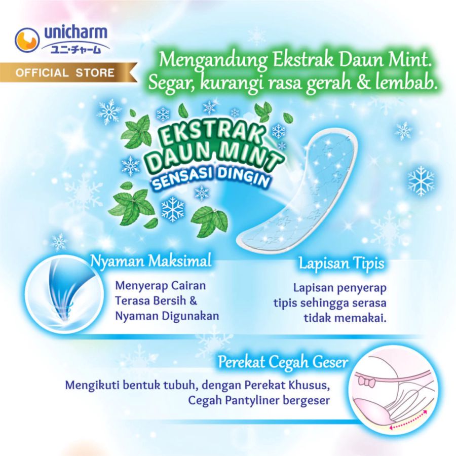 Charm Cooling Fresh Pantyliners Pembalut Kewanitaan 32pcs
