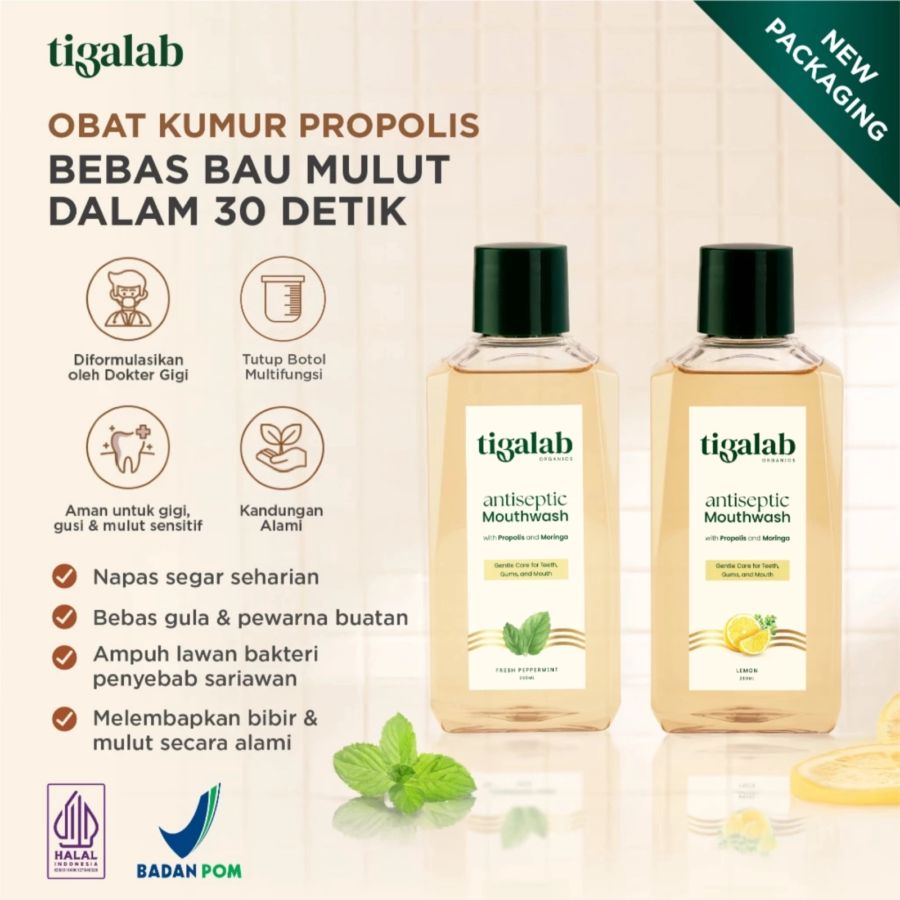 Tiga Lab Organics Lemon Antiseptic Mouthwash 250ml