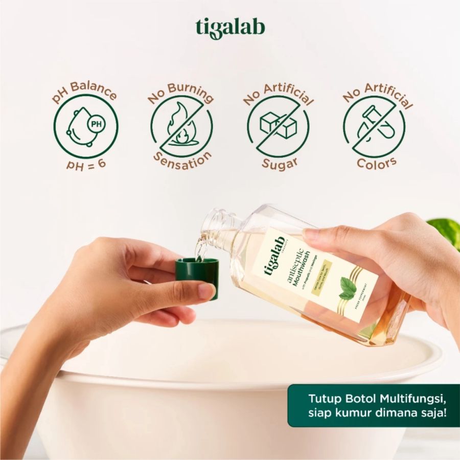Tiga Lab Organics Lemon Antiseptic Mouthwash 250ml