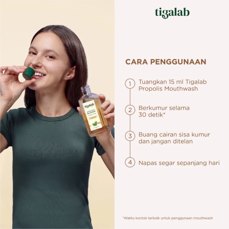 Tiga Lab Organics Lemon Antiseptic Mouthwash 250ml