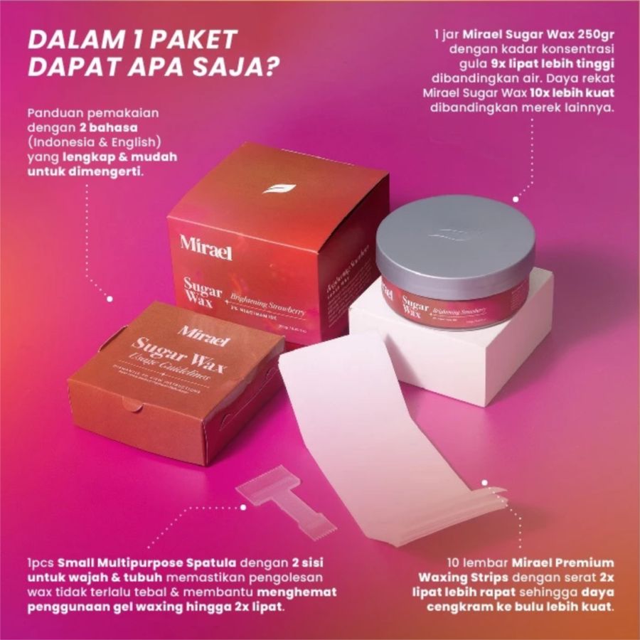 Mirael Brightening Strawberry Sugar Wax 250gram