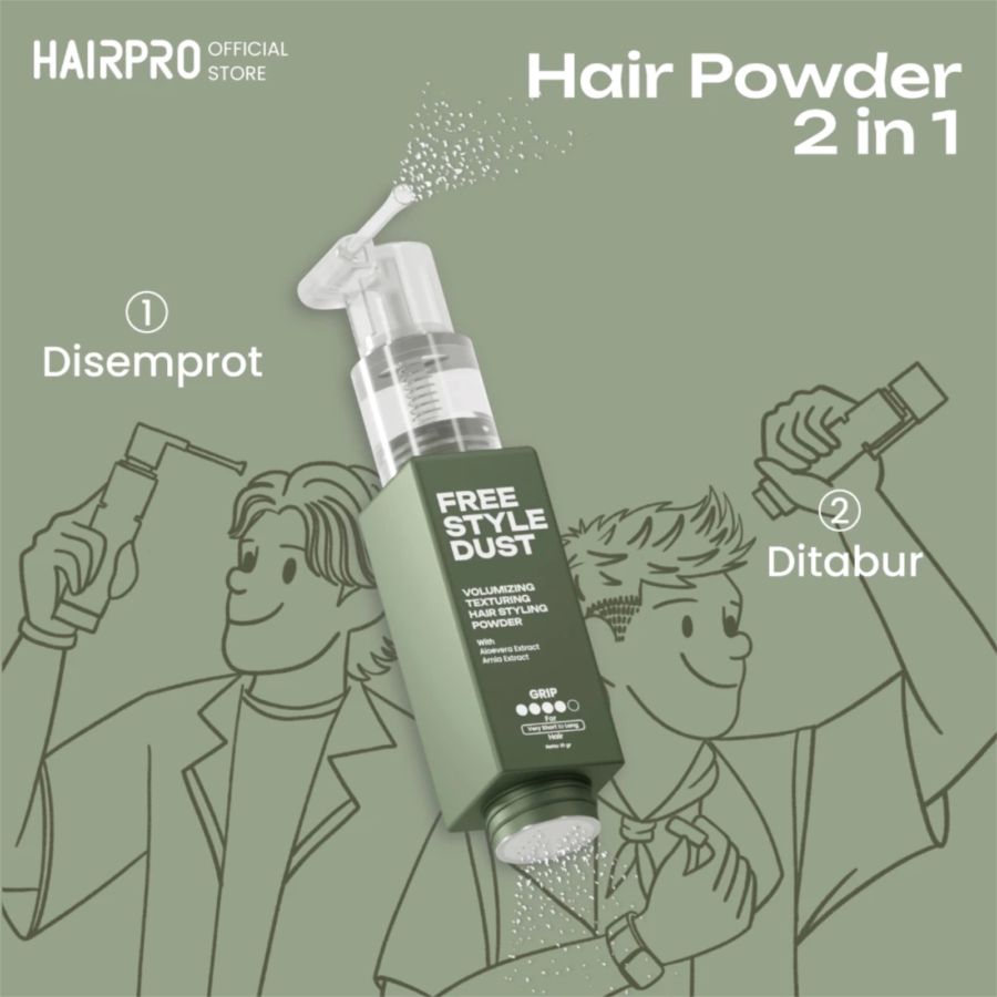 Hairnerds Professional Freestyle Dust 2in1 Styling & Volumizing Hair Powder 10gram