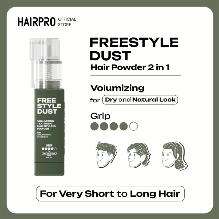 Hairnerds Professional Freestyle Dust 2in1 Styling & Volumizing Hair Powder 10gram