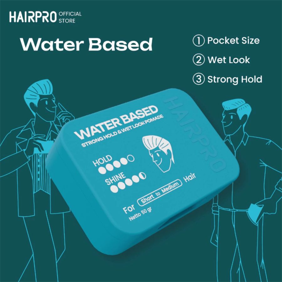 Hairnerds Professional Strong Hold & Wet Look Water Based Pomade 50gram