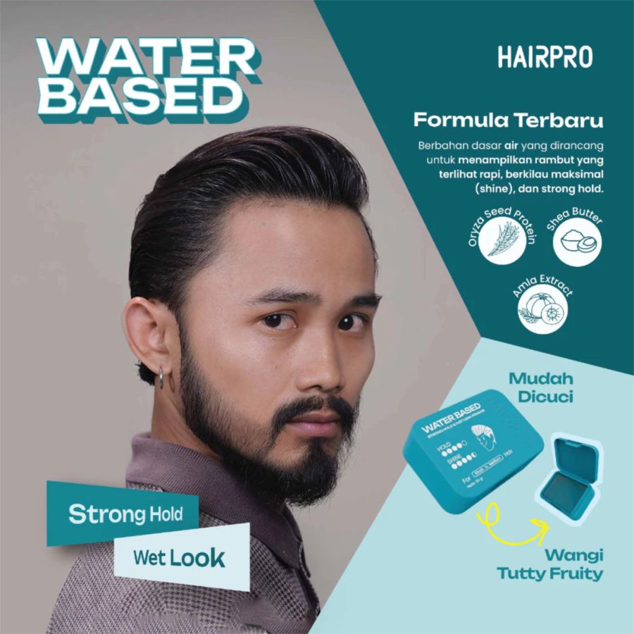 Hairnerds Professional Strong Hold & Wet Look Water Based Pomade 50gram