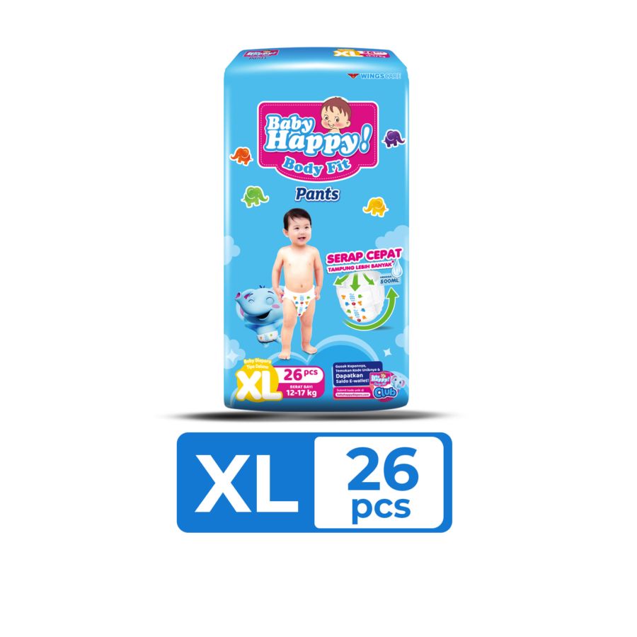 Baby Happy Body Fit Pants Diapers XL26 1pack