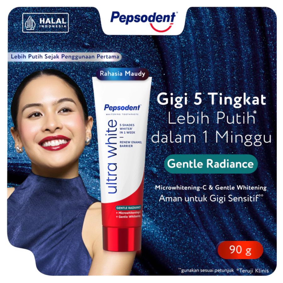 Pepsodent Ultra White Gentle Radiance Pasta Gigi 90gram