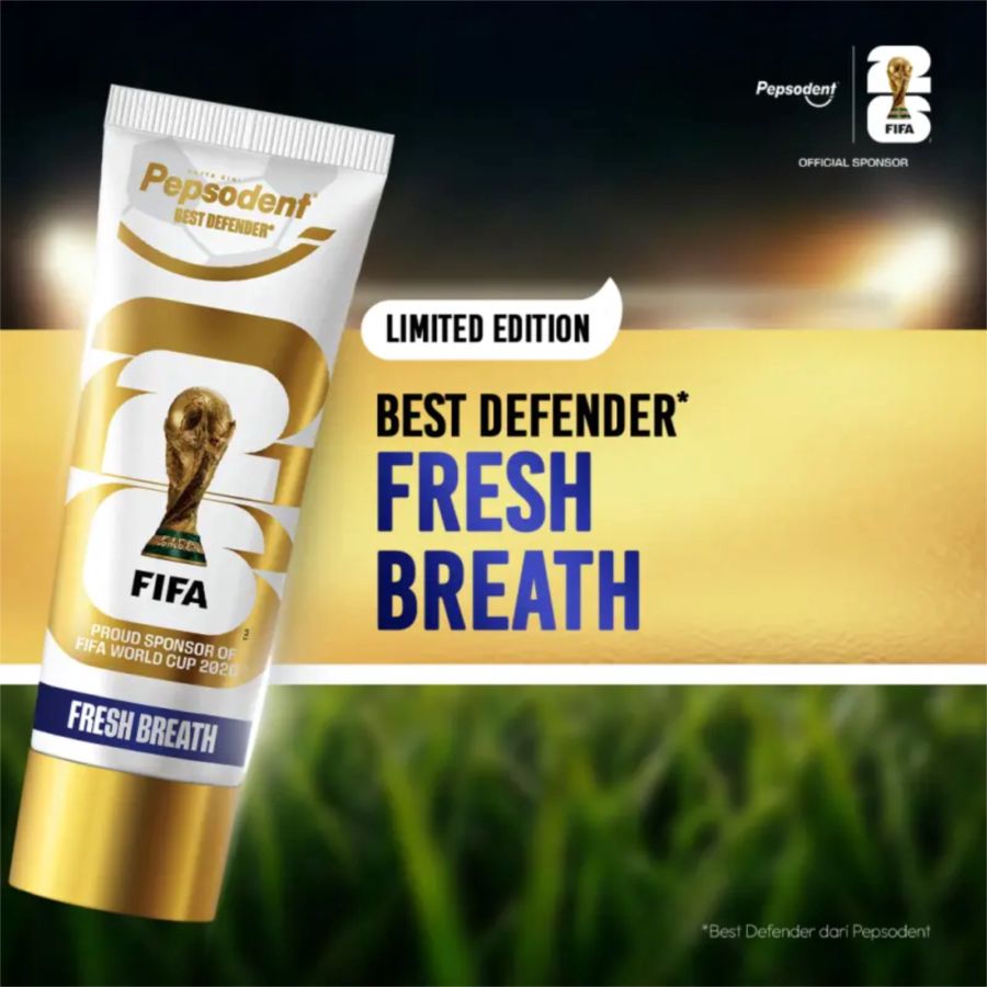 Pepsodent Fresh Breath Best Defender Toothpaste FIFA World Cup 2026 TM [Limited Edition] 95gram