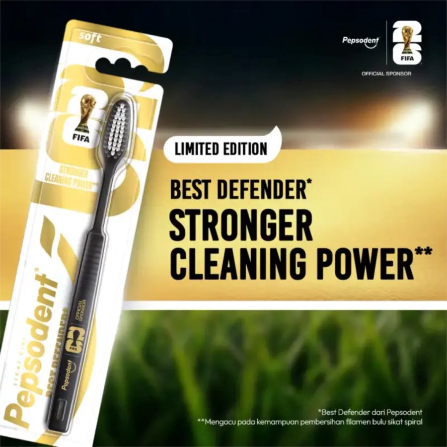 Pepsodent Stronger Cleaning Power Best Defender Toothbrush FIFA World Cup 2026 TM [Limited Edition] 1pcs