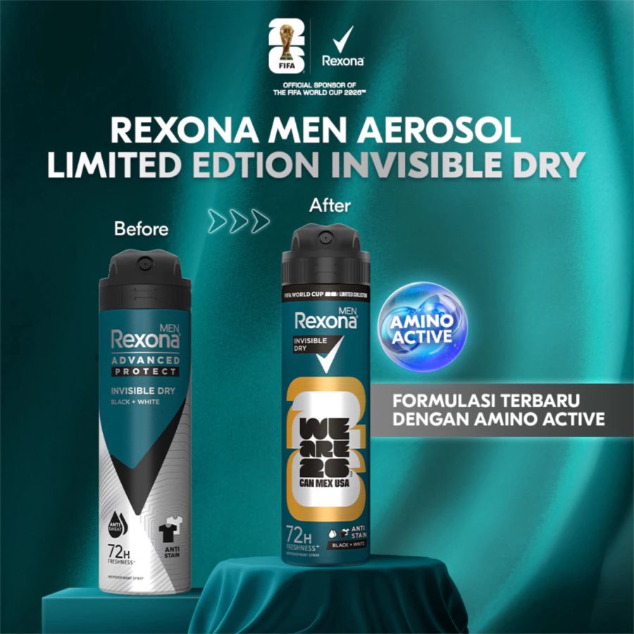Rexona Men Advanced Protect Invisible Dry Black & White Deodorant Spray 135ml