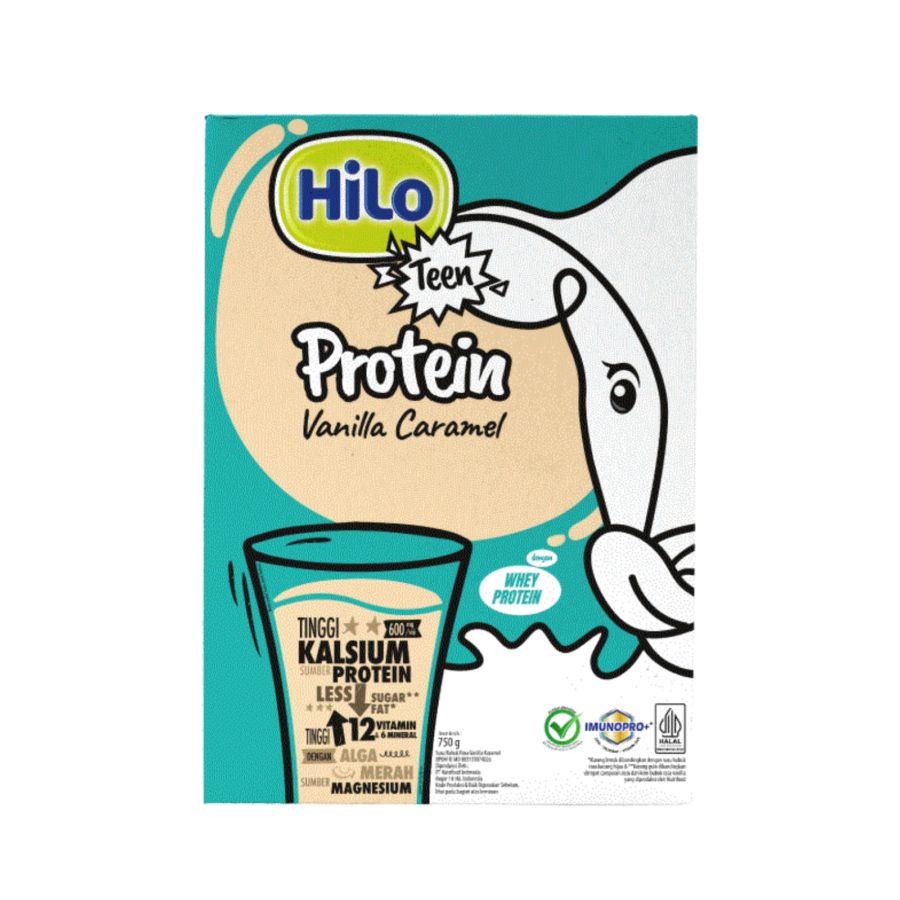 Hilo Teen Vanila Susu Tinggi Protein Lebih Rendah Lemak Susu Bubuk 750gram