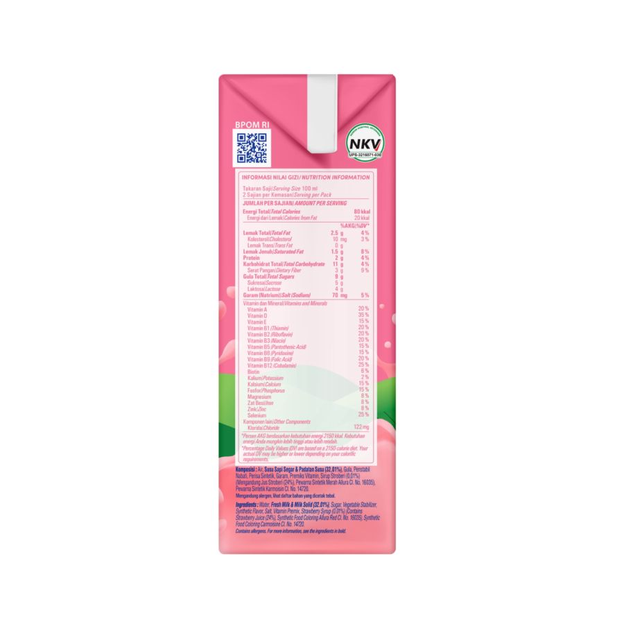 Diamond Strawberry Susu UHT 200ml