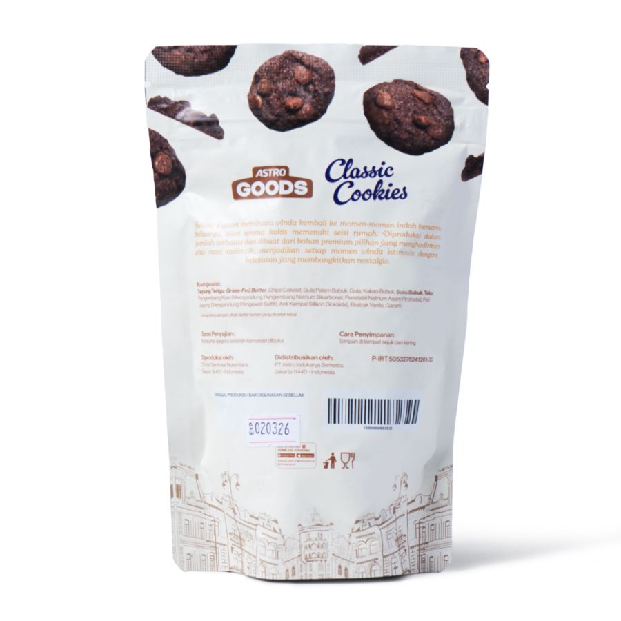 Double Chocolate Chip Cookies Astro Goods 100gram