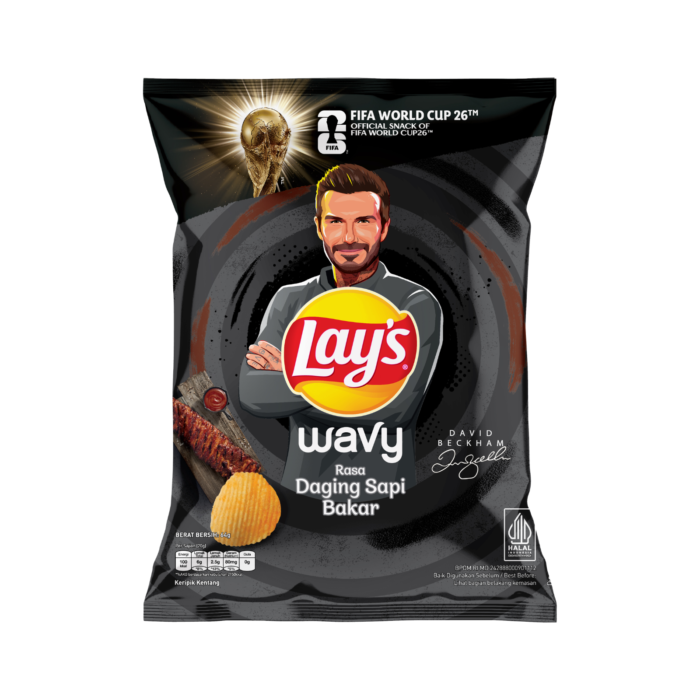 Lay's Wavy Keripik Kentang Snack Rasa Daging Sapi Bakar