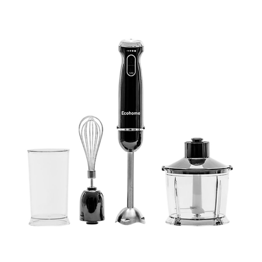 Ecohome Hand Blender Kapasitas 0.8L Obsidian Black Set EHB333 1pcs