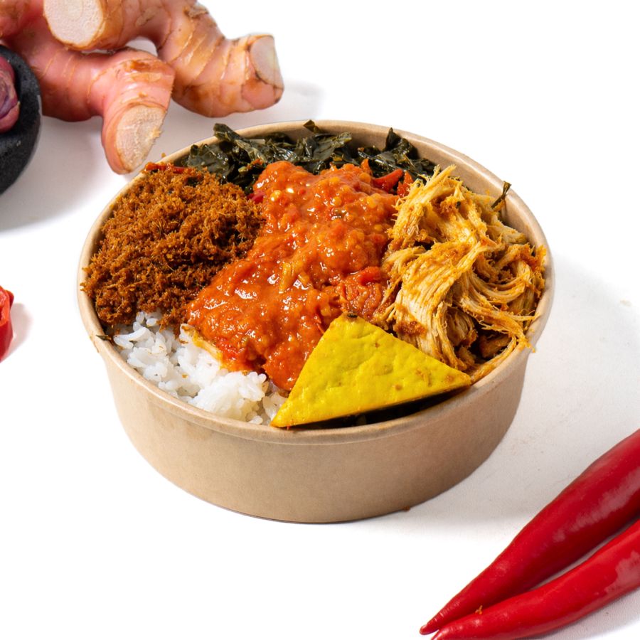 Sego Sambal Siram Ayam Suwir x Marina Tasha 1pcs