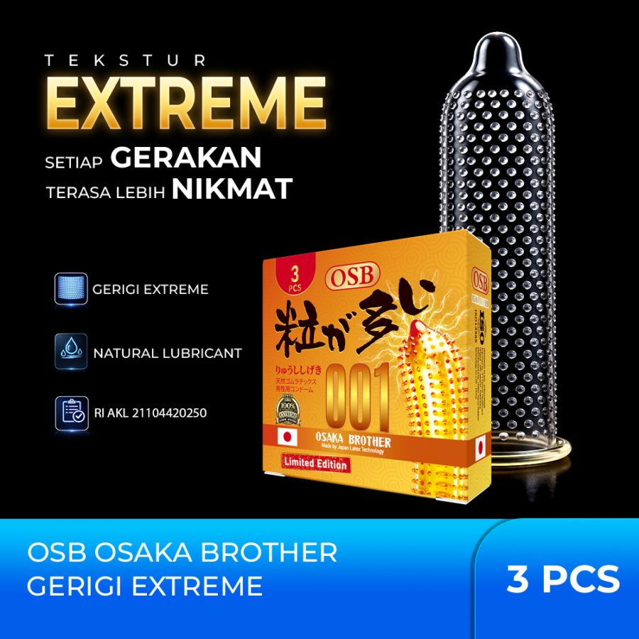 OSB Osaka Brother 001 Gerigi Extreme Kondom Pria 3sachets