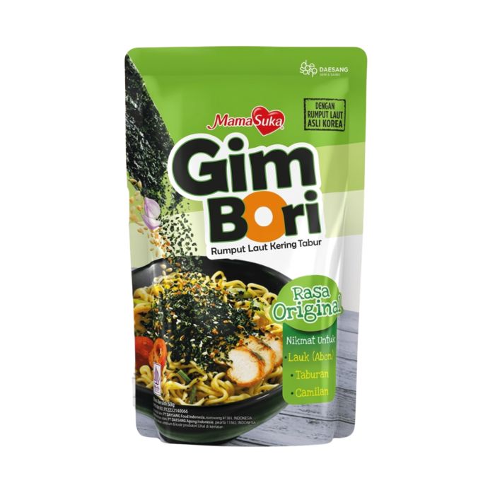 Mamasuka Gim Bori Rumput Laut Kering Tabur Rasa Original