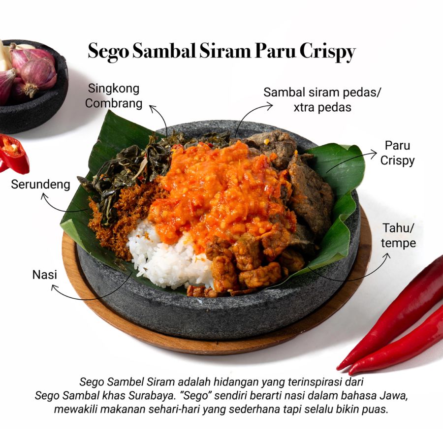 Sego Sambal Siram Paru Crispy x Marina Tasha 1pcs