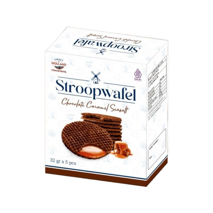 Sweet Holland Stroopwafel Chocolate Caramel Seasalt 160gram