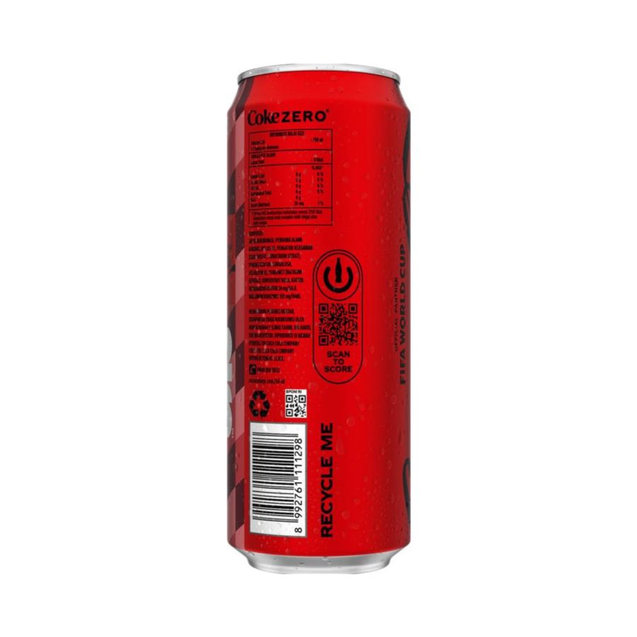 Coca-Cola Zero Minuman Soda Can 330ml