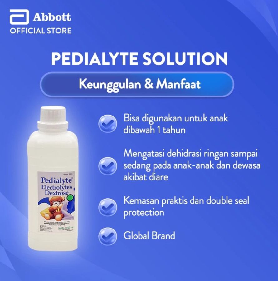Pedialyte Original Larutan Elektrolit Untuk Dehidrasi Bayi Dan Anak 500ml