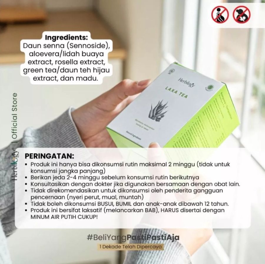Herbilogy Laxa Tea Suplemen Pencernaan 1box