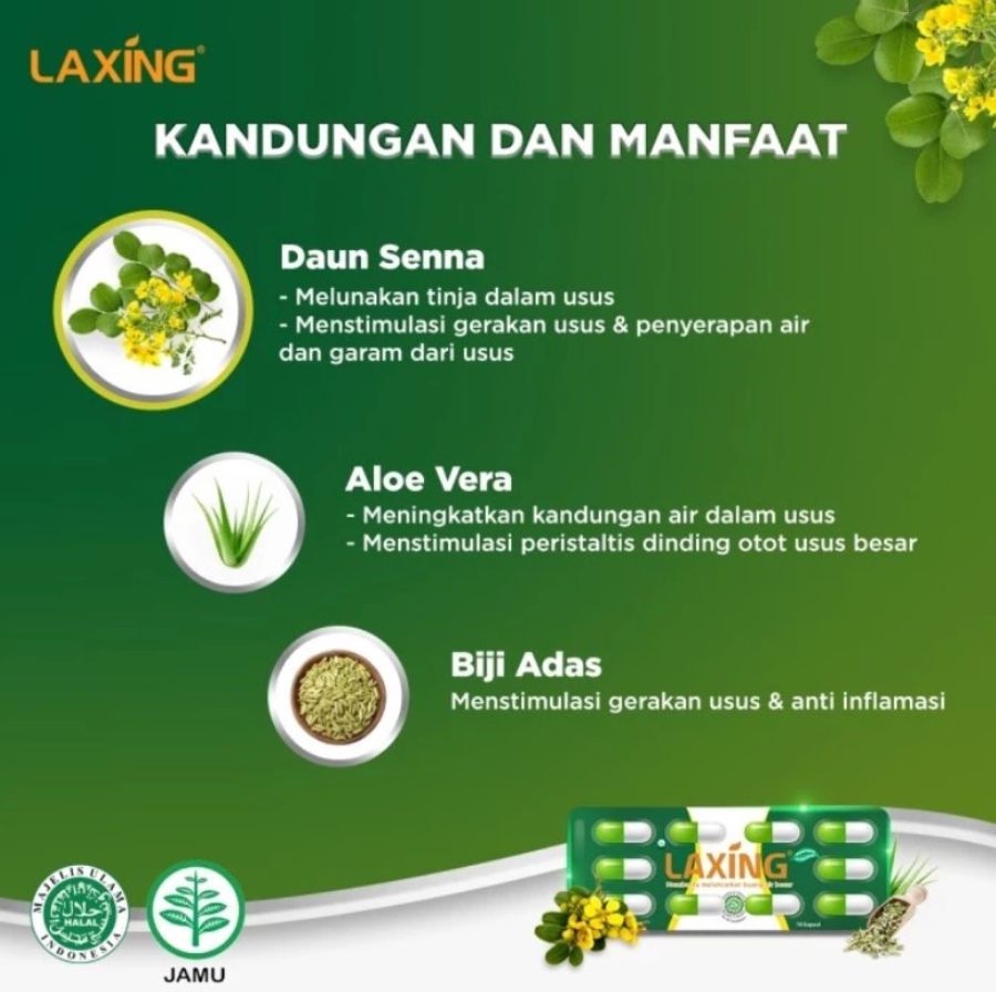 Laxing Obat Melancarkan BAB 10kapsul