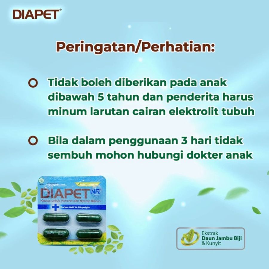 Diapet NR Obat Diare 4 Kapsul 1strip