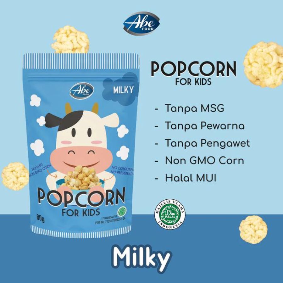 Abe Food Popcorn For Kids Milky 80gram