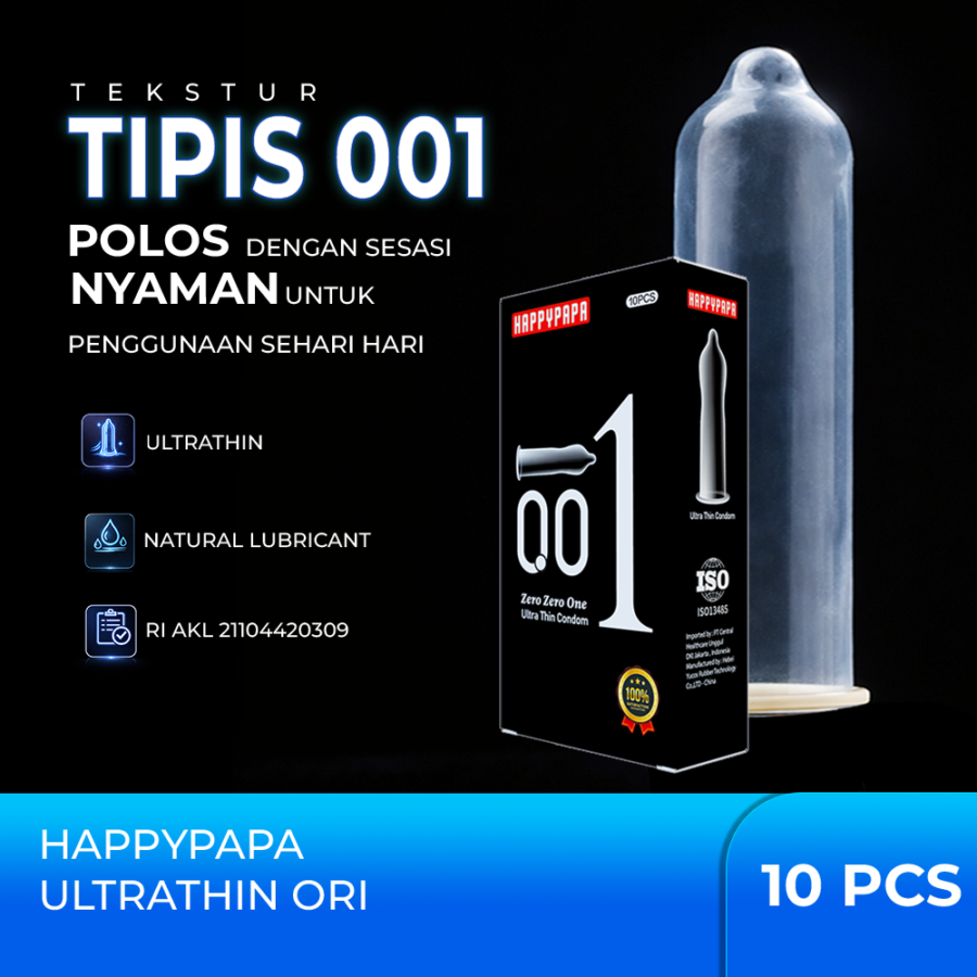 Happypapa 001 Tipis Ori Kondom Pria 10sachets