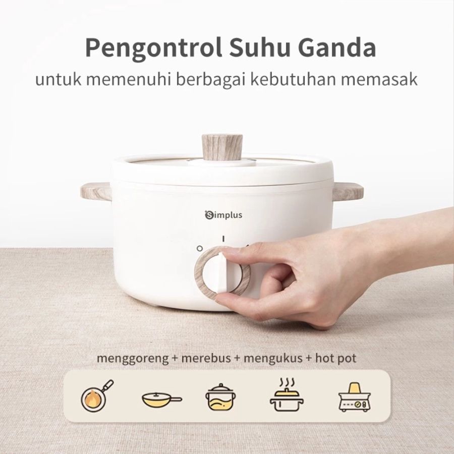 Simplus Panci Listrik Serbaguna Kapasitas 1.5L 1pcs
