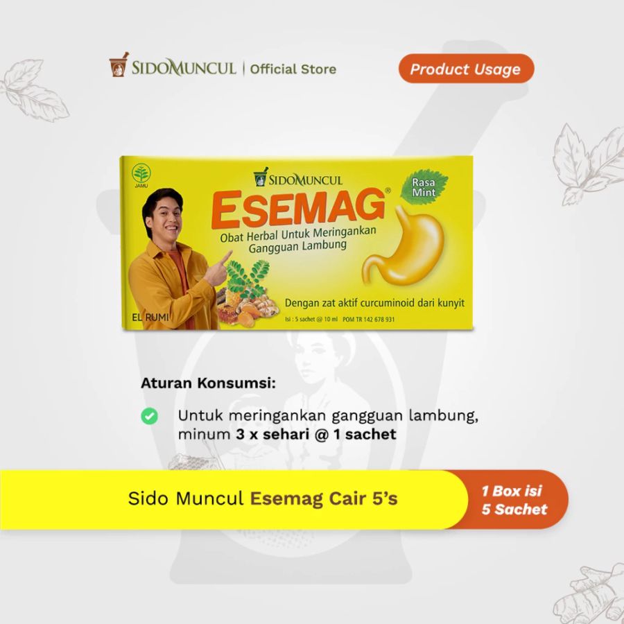 Sido Muncul Esemag Obat Lambung Cair 5 sachets 1pack