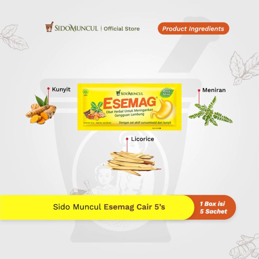 Sido Muncul Esemag Obat Lambung Cair 5 sachets 1pack
