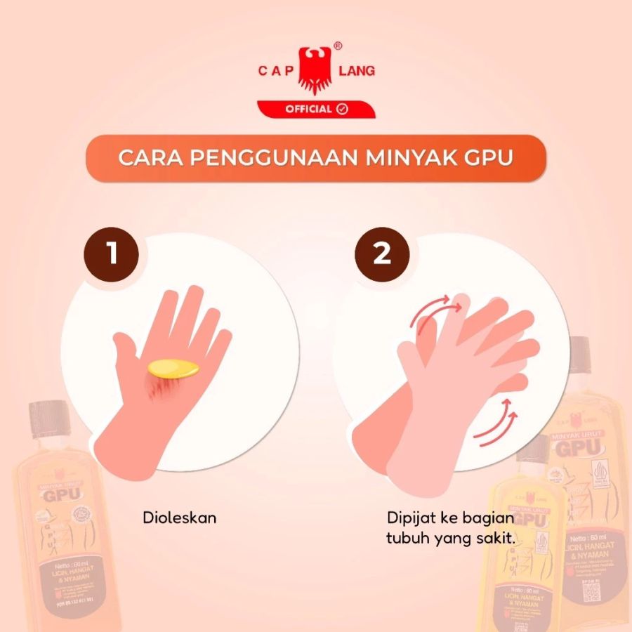 Cap Lang GPU Citronella Minyak Urut 60ml