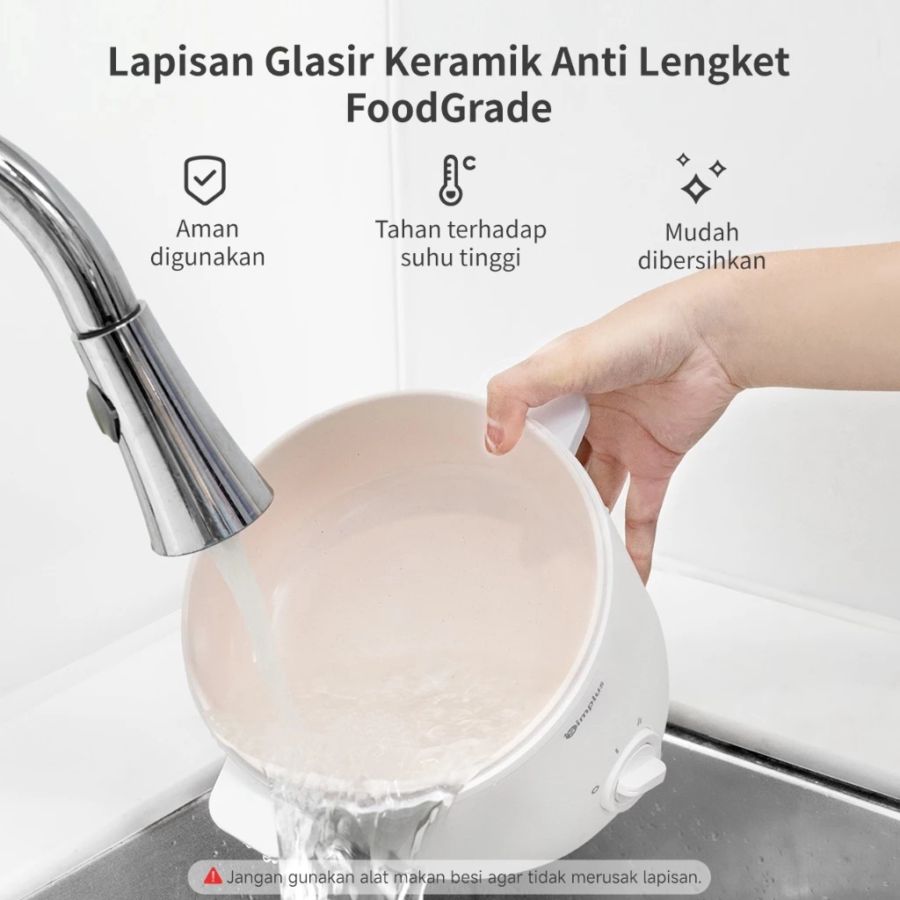 Simplus Panci Listrik Serbaguna Kapasitas 1.5L 1pcs