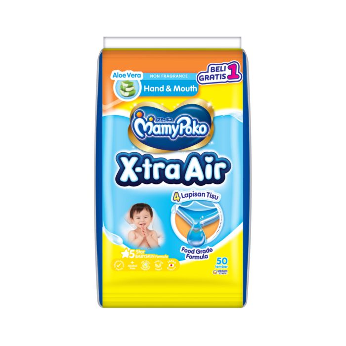 Buy 1 Get 1 Mamypoko Hand & Mouth Non Fragrance Tisu Basah