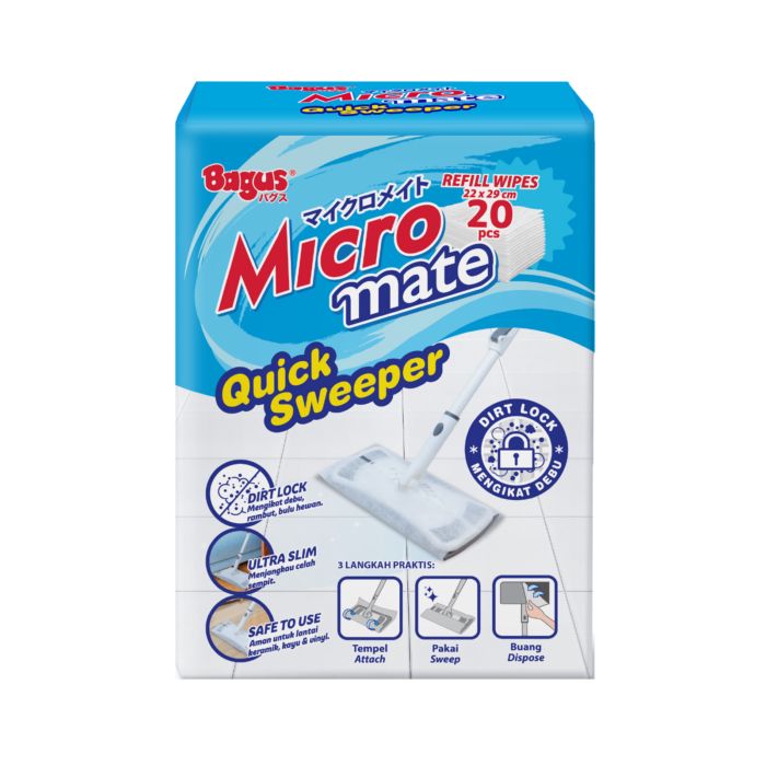 Bagus Micromate Quick Sweeper Pembersih Lantai Refill 20 Pcs