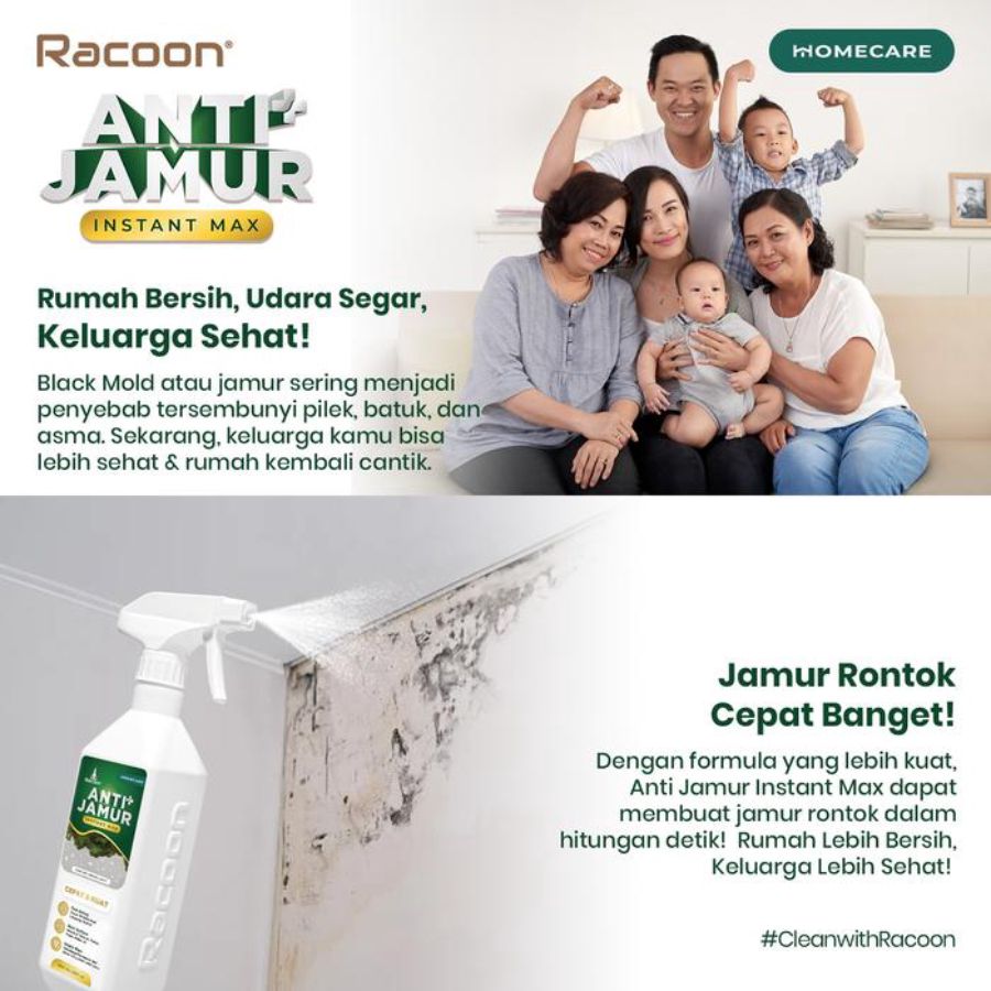 Racoon Spray Anti Jamur Instant Max 600ml