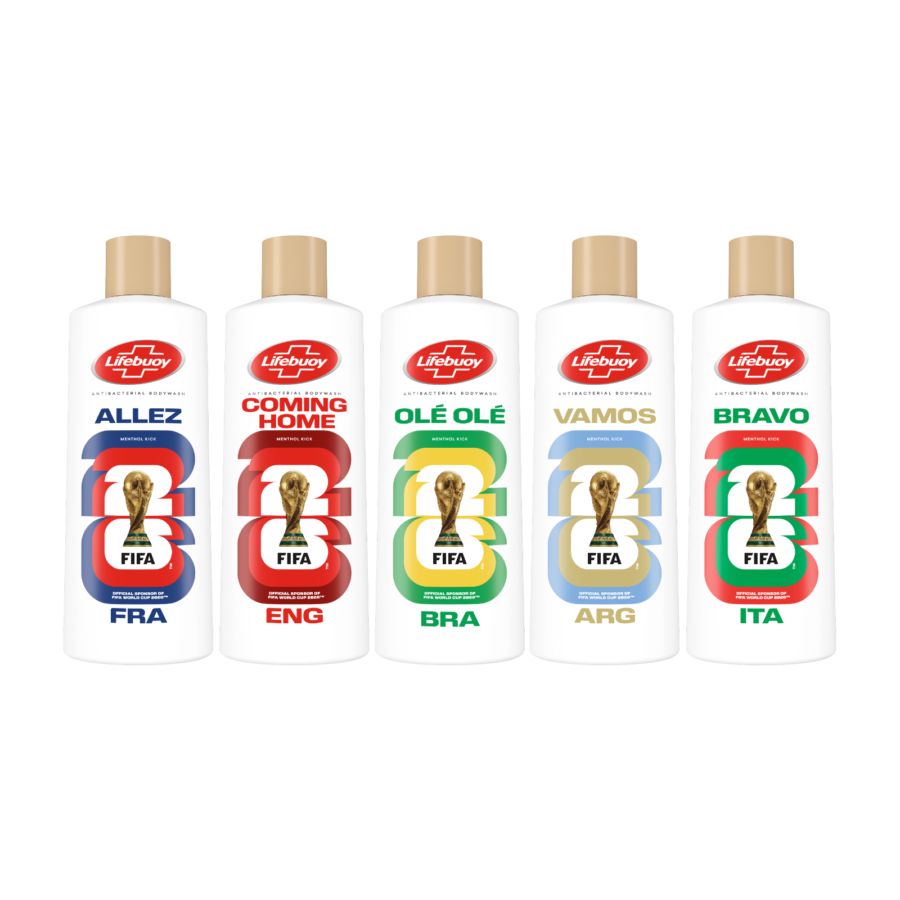 [FIFA Exclusive] Buy 2 Lifebuoy Menthol Kick Antibacterial Body Wash Pouch [Limited Edition FIFA] 360gram Get [Freebies] Lifebuoy Menthol Kick Random Colour 85gram 1pcs