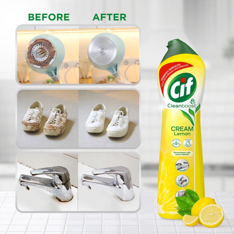 CIF Cream Lemon Cairan Pembersih Serbaguna Botol 660gram