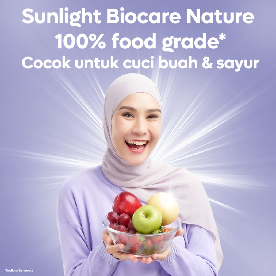 Sunlight Biocare Nature Bluberries Cairan Pencuci Piring Pouch 870gram