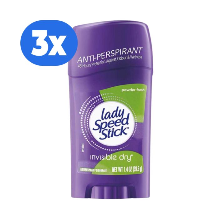 Triplepack Lady Speed Stick Powder Fresh Deodorant Stick 39gram