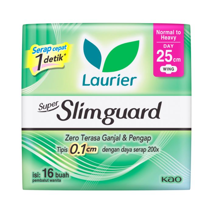 Laurier Super Slimguard Day Wing 25cm Pembalut Kewanitaan