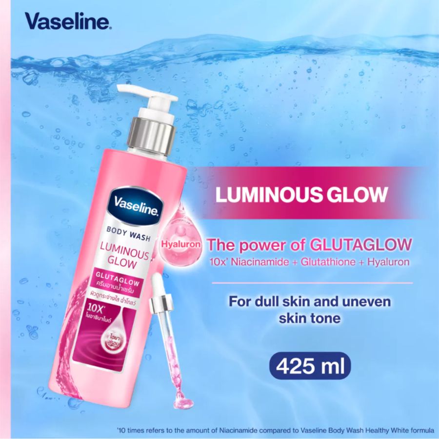 Vaseline GlutaGlow Luminous Glow Body Wash Pump Bottle 425ml